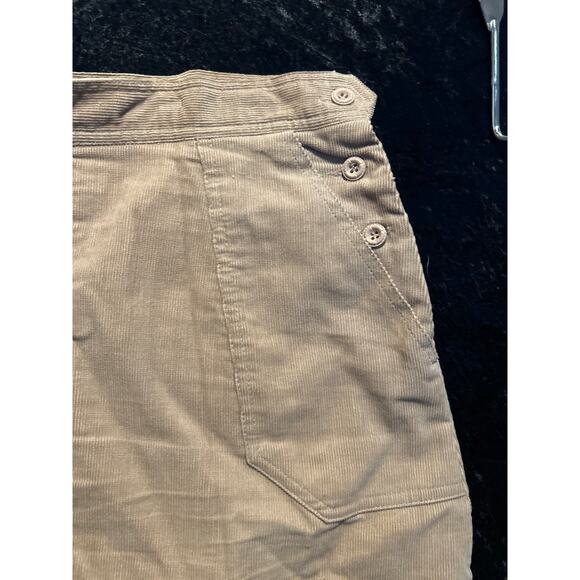 Vtg Kmart Tan Corduroy Midi Skirt 15/16 Preppy Academia Neutral Fall Style - Picture 2 of 7